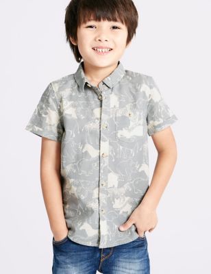Pure Cotton Printed Shirt &#40;3 Months - 5 Years&#41;